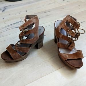 Hinge Platform Strapped Heels